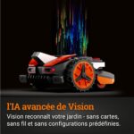 Robot tondeuse sans fil vision 4K, Wi-Fi, Bluetooth, batterie 20 V 4 Ah