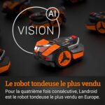 Robot tondeuse sans fil vision 4K, Wi-Fi, Bluetooth, batterie 20 V 4 Ah