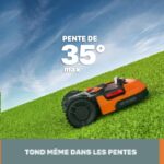 Robot tondeuse sans fil vision 4K, Wi-Fi, Bluetooth, batterie 20 V 4 Ah