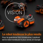 Robot tondeuse sans fil 250 m², caméra 4K, multizone