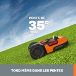 Robot tondeuse sans fil 250 m², caméra 4K, multizone