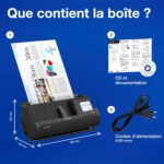 Scanner de documents, écran tactile 10,9 cm, ADF 100