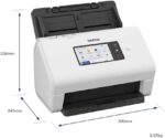 Scanner de documents recto-verso 60 ppm, ADF 100 feuilles, Wi-Fi/Ethernet/USB 3.0