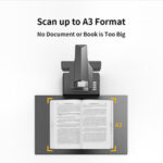 Scanner de livres A3 18 MP, curve-flatten, OCR 180+ langues