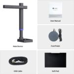 Scanner de livres A3 pliable 24 MP – OCR 180+ langues