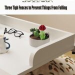 Table de lit réglable, roulettes verrouillables, 120–210 cm