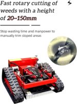 Tondeuse à gazon à chenilles 7,5 CV télécommandée hauteur 10–150 mm