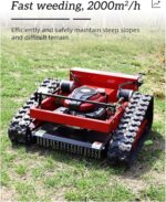 Tondeuse à gazon à chenilles 7,5 CV télécommandée hauteur 10–150 mm