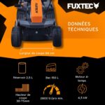 Tondeuse à Gazon Thermique Autoportée 6 CV – 66 cm, eStart, Bac 150 L, Réglable, Moteur 4 Temps – FUXTEC FX-RMR66