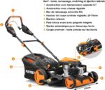 Tondeuse à gazon thermique autotractée, 51 cm 170 cm³ 4-en-1