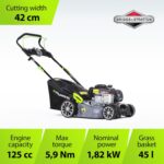 Tondeuse à gazon thermique EQ2-500 46 cm, 140 cm³, autotractée