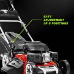 Tondeuse à gazon thermique, 224 cm³, coupe 53 cm, bac 65 L, traction arrière