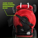 Tondeuse à gazon thermique, 224 cm³, coupe 53 cm, bac 65 L, traction arrière