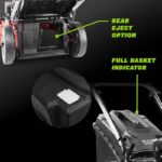 Tondeuse à gazon thermique, 224 cm³, coupe 53 cm, bac 65 L, traction arrière