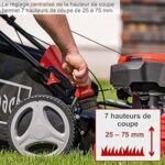 Tondeuse à gazon thermique hybride, 224 cm³, coupe 56 cm, bac 65 L