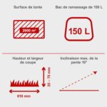 Tondeuse autoportée thermique Scheppach MR235-61 224 cm³ 61 cm