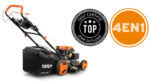 Tondeuse thermique 4 en 1 196 cm³ démarrage électrique