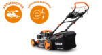 Tondeuse thermique 4 en 1 196 cm³ démarrage électrique
