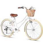 Vélo enfant rétro 18 pouces Vintage avec panier osier, stabilisateurs, freins avant/arrière