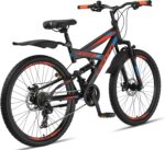 VTT 21 vitesses, freins à disque et suspension totale
