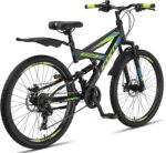 VTT 21 vitesses, freins à disque et suspension totale