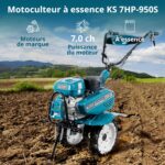 Motoculteur thermique KS 7HP-950S 7CV 212cc largeur 108 cm profondeur 31 cm