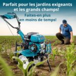 Motoculteur thermique KS 7HP-950S 7CV 212cc largeur 108 cm profondeur 31 cm