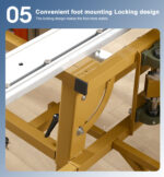 Scie à bois portable 4-en-1, moteur 3 kW, coupe 2,44 m