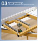 Scie à bois portable 4-en-1, moteur 3 kW, coupe 2,44 m