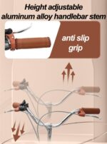 Vélo de ville hybride adulte 6 vitesses cadre acier, charge 150 kg, porte-bagages