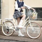 Vélo de ville hybride adulte 6 vitesses cadre acier, charge 150 kg, porte-bagages