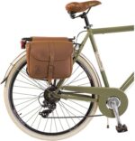 Vélo de ville vintage aluminium 28 pouces, 6 vitesses, 700×35, sacoches