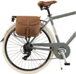 Vélo de ville vintage aluminium 28 pouces, 6 vitesses, 700×35, sacoches