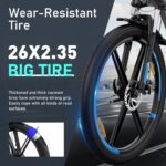 Vélo électrique adulte 26 pouces, 36V 12Ah, moteur 250W, 7 vitesses