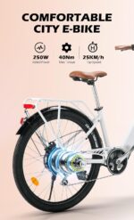 Vélo électrique de ville femme 26 pouces 250 W batterie 36 V 10 Ah