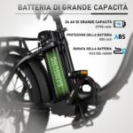 Vélo électrique fat bike pliable 250W 20 pouces 48V 24Ah