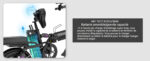 Vélo électrique pliable 250W 14 pouces batterie amovible 48V 13Ah