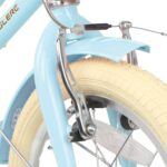 Vélo enfant rétro 18 pouces Vintage avec panier osier, stabilisateurs, freins avant/arrière