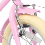 Vélo enfant rétro 18 pouces Vintage avec panier osier, stabilisateurs, freins avant/arrière