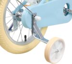 Vélo enfant rétro 18 pouces Vintage avec panier osier, stabilisateurs, freins avant/arrière