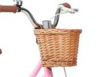 Vélo enfant rétro 18 pouces Vintage avec panier osier, stabilisateurs, freins avant/arrière