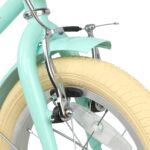 Vélo enfant rétro 18 pouces Vintage avec panier osier, stabilisateurs, freins avant/arrière