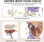 Vélo enfant rétro 18 pouces Vintage avec panier osier, stabilisateurs, freins avant/arrière