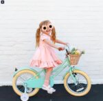 Vélo enfant rétro 18 pouces Vintage avec panier osier, stabilisateurs, freins avant/arrière