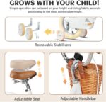 Vélo enfant rétro 18 pouces Vintage avec panier osier, stabilisateurs, freins avant/arrière