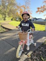 Vélo enfant rétro 18 pouces Vintage avec panier osier, stabilisateurs, freins avant/arrière