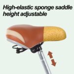 Vélo hybride urbain 6 vitesses avec panier avant, porte-bagages, freins V-brake/tambour