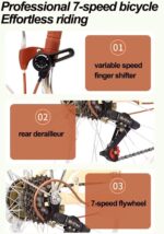 Vélo hybride urbain 7 vitesses cadre bas panier avant