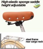 Vélo hybride urbain 7 vitesses cadre bas panier avant