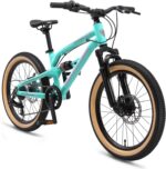 VTT enfant 20 pouces réglable, 7 vitesses, freins à disque